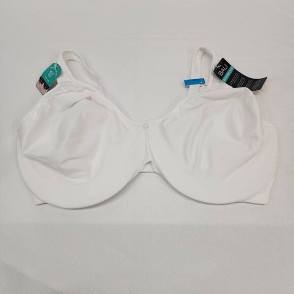 BALI Size 42 DDD Passion for Comfort Minimizes Underwire Bra 3385 White NWT - Picture 1 of 6